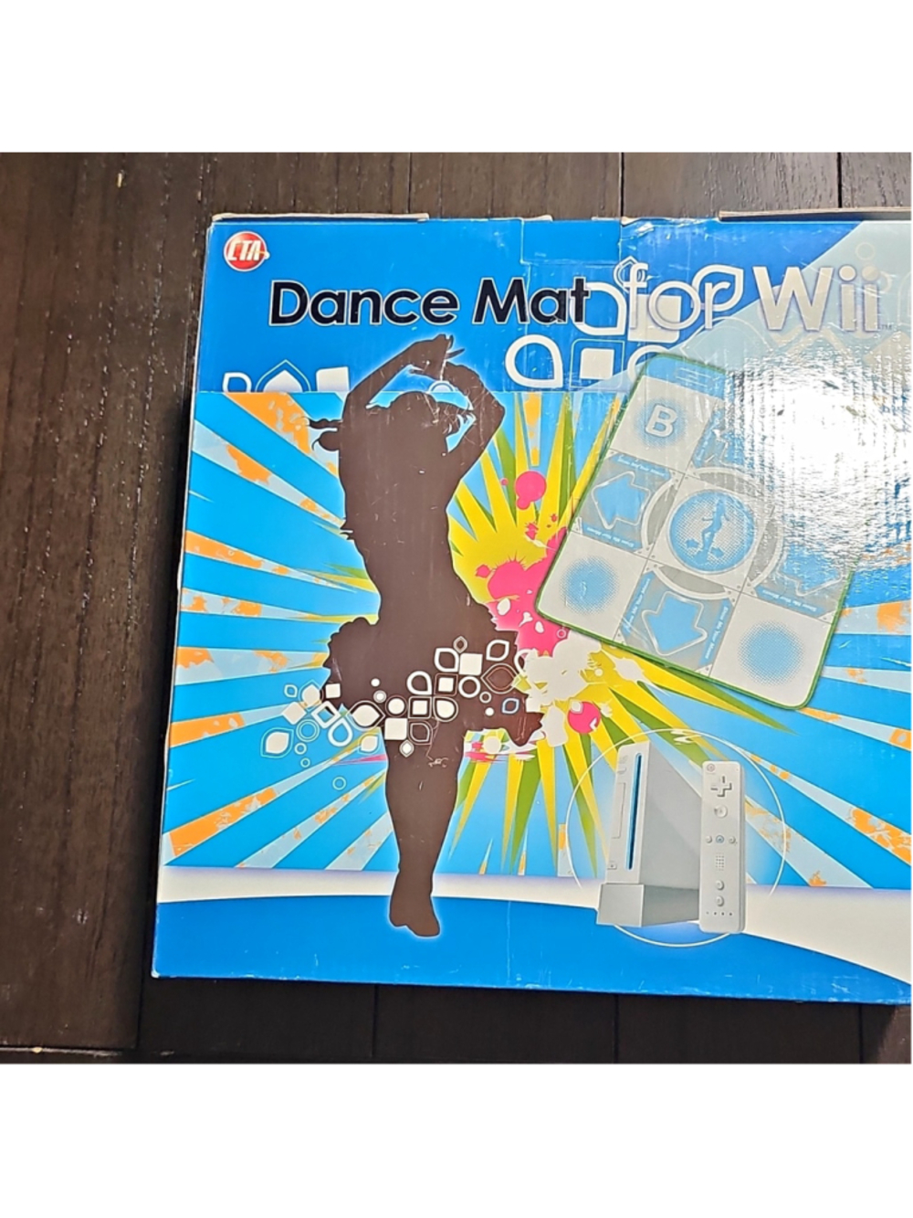 CTA Wired Dance Pad Mat Non-Slip Black/Green for Nintendo Wii Console WI-DM